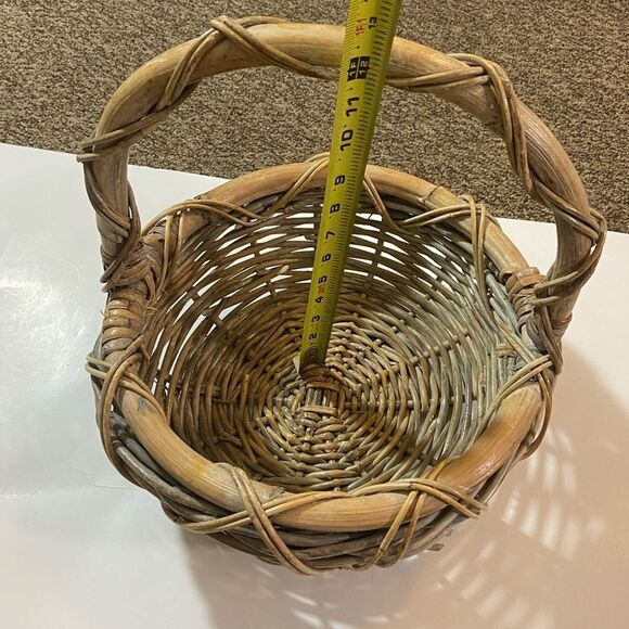 Set 3 Wooden Bamboo Basket With
 Handle - Picture 10 of 16